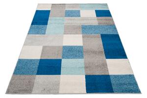 TA Modro-sivý geometrický koberec Johan Rozmer: 120x170 cm
