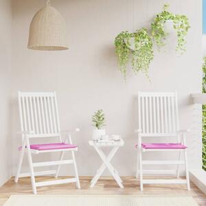 Podložky na záhradné stoličky 2 ks ružové 50x50x3 cm látka