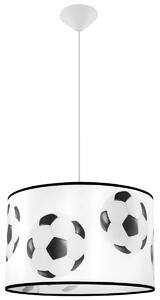 Detské závesné svietidlo Ball A, 1x plastové tienidlo so vzorom, (fi 40cm)