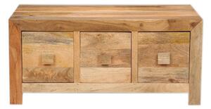 Konferenčný stolík Hina so zásuvkami 90x40x60 z mangového dreva