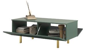 Konferenčný stolík Scalia II 120 2K s úložným priestorom - labrador mat / zlaté nožičky