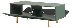 Konferenčný stolík Scalia II 120 2K s úložným priestorom - labrador mat / zlaté nožičky