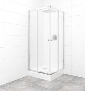 Set sprchovacieho kúta a vaničky, štvorec 80x80 cm Multi Basic SIKOBKMUQ80CRCH