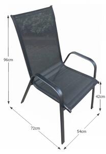 Záhradná stolička Morel (čierna). Vlastná spoľahlivá doprava až k Vám domov. 744497