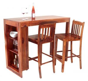 Barový stôl 140x110x60 indický masív palisander