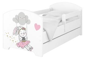 Detská posteľ OSKAR - 180x80 cm - KRÁLIČICA - biela