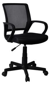KONDELA Adra kancelárska stolička s podrúčkami čierna