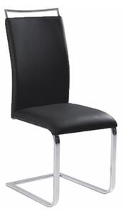 KONDELA Barna New jedálenská stolička čierna / chróm