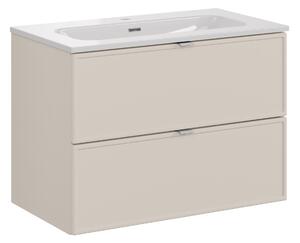 Comad Kúpeľňová skrinka s keramickým umývadlom Bella Cashmere 80 cm - kašmír