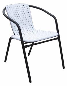 Záhradná stolička Bergola - biela / čierna