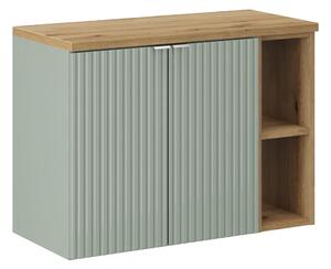 Comad Kúpeľňová skrinka pod doskové umývadlo SET-LRG B Oak 80 zelená/dub coast evoke