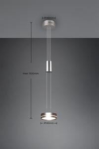 Trio 326510107 LED závesné stropné svietidlo Franklin 1X9W | 1050lm | 3000K - 3 fázové stmievanie, nastaviteľná výška, matný nikel