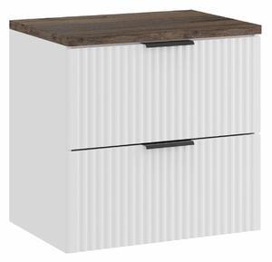 Comad Kúpeľňová skrinka pod doskové umývadlo Adel White SET-ADW B VINTAGE 60 biela/santa fe oak