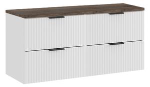 Comad Kúpeľňová skrinka pod umývadlo na dosku Adel White SET-ADW B VINTAGE 120 biela/santa fe oak