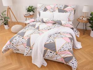 MKLozkoviny.sk Bavlnené obliečky na 2 postele – Nadira růžová 140×200/70×90 cm