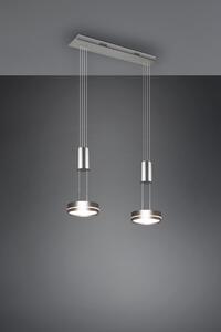 Trio 326510207 LED závesné stropné svietidlo Franklin 2x9W | 2100lm | 3000K - 3 fázové stmievanie, nastaviteľná výška, matný nikel