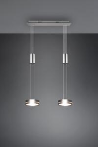 Trio 326510207 LED závesné stropné svietidlo Franklin 2x9W | 2100lm | 3000K - 3 fázové stmievanie, nastaviteľná výška, matný nikel