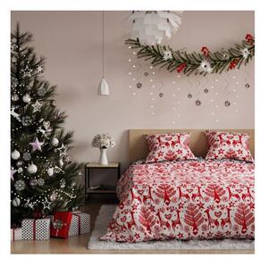 Flanelové obliečky s vianočným motívom na jednolôžko AmeliaHome Rudolph, 135 x 200 cm