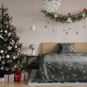 Flanelové obliečky s vianočným motívom na jednolôžko AmeliaHome Silentnight, 135 x 200 cm