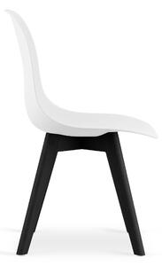 Biela stolička s KITO s čiernymi nohami