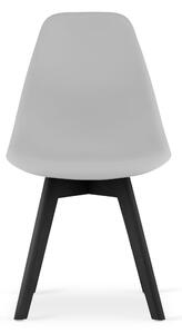 Sivá stolička KITO s čiernymi nohami