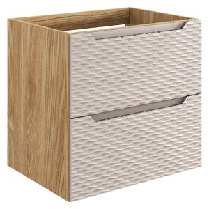 Comad Kúpeľňová skrinka pod umývadlo Ocean Beige 60 béžová/dub olejovaný