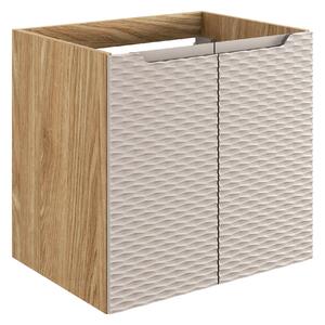 Comad Kúpeľňová skrinka pod umývadlo Ocean Beige 60 béžová/dub olejovaný