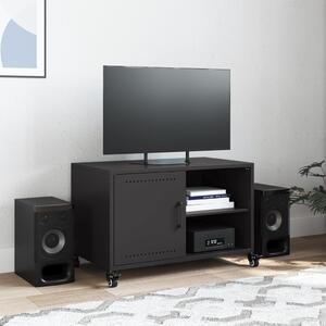 TV skrinka čierna 68x39x43,5 cm oceľ