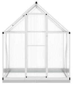 Skleník so základovým rámom strieborný 169x114x202 cm hliník