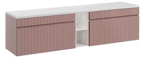 Comad Kúpeľňová skrinka pod doskové umývadlo set Iconic Rose 180 antická ružová/biela