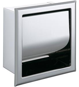 Bemeta Design Držiak toaletného papiera, vstavaný, s krytom, nerez, brús - 104112125