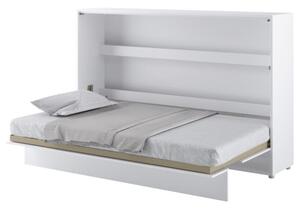 Jednolôžková sklápacia posteľ BED CONCEPT 2 biela/vysoký lesk, 120x200 cm