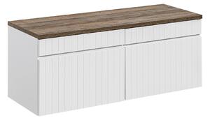 Comad Kúpeľňová skrinka pod doskové umývadlo set Iconic White 120 biela/dub santa fe