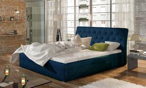 Drevko Manželská posteľ Milano - Kronos 09 - 140 x 200 cm, Modrá