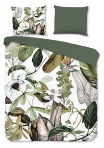 Flanelové obliečky na dvojlôžko Good Morning Flora, 220 x 240 cm
