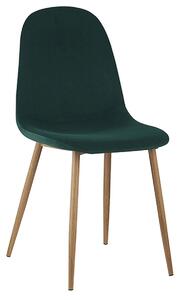 Jedálenská stolička Lega - smaragdová (Velvet) / buk