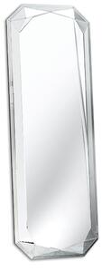 ARTEHOME Strieborné zrkadlo Tiora s brúseným krištáľovým rámom v tvare obdĺžnika 55x160x3 cm