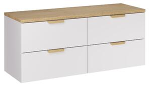 Comad Kúpeľňová skrinka pod doskové umývadlo set Aster White 120 biela/dub cremona