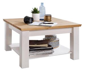 Konferenčný stolík malý, borovica, farba biela - dub, séria Marone