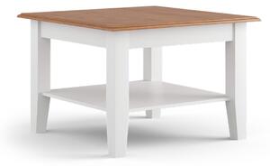 Konferenčný stolík malý, borovica, farba biela - dub, séria Belluno Elegante
