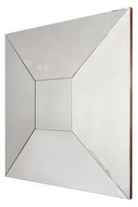 ARTEHOME Štvorcové zrkadlo Alcamo s vypuklým trojrozmerným panelom 100x100 cm strieborné