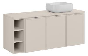 Comad Kúpeľňová skrinka s doskovým umývadlom Bella Cashmere 140 kašmír