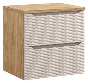 Comad Kúpeľňová skrinka pod doskové umývadlo Ocean Beige 60 béžová/dub olejovaný