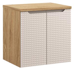 Comad Kúpeľňová skrinka pod umývadlo na dosku Luxor Beige 60 béžová/dub olejovaný
