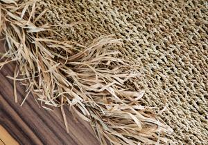 BAZAR BIZAR The Raffia Fringed Carpet - Natural - 180x240 koberec