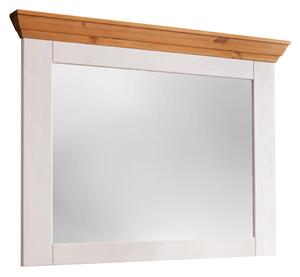 Zrkadlo, borovica, farba biela - dub, séria Marone, rozmer 109 x 80 cm