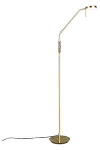 Trio 423310108 LED stojacie svietidlo Monza 1x12W | 1400lm | 2300 + 3000 + 4000K - ohybné rameno, stmievateľné, pamäťová funkcia, mosadz