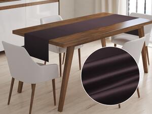 Biante Saténový behúň na stôl polyesterový Satén LUX-019 Čokoládovo hnedý 20x120 cm