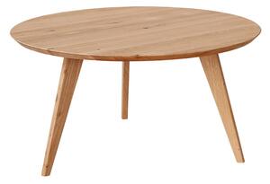 Konferenčný stolík okrúhly, dub, farba prírodný dub, séria Orbetello, rozmer 90 cm