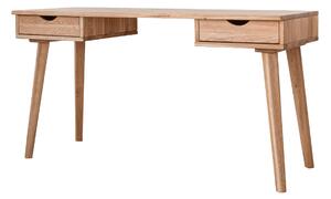 Písací stôl, dub, farba prírodný dub, séria Simona